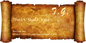 Tholt György névjegykártya