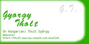 gyorgy tholt business card